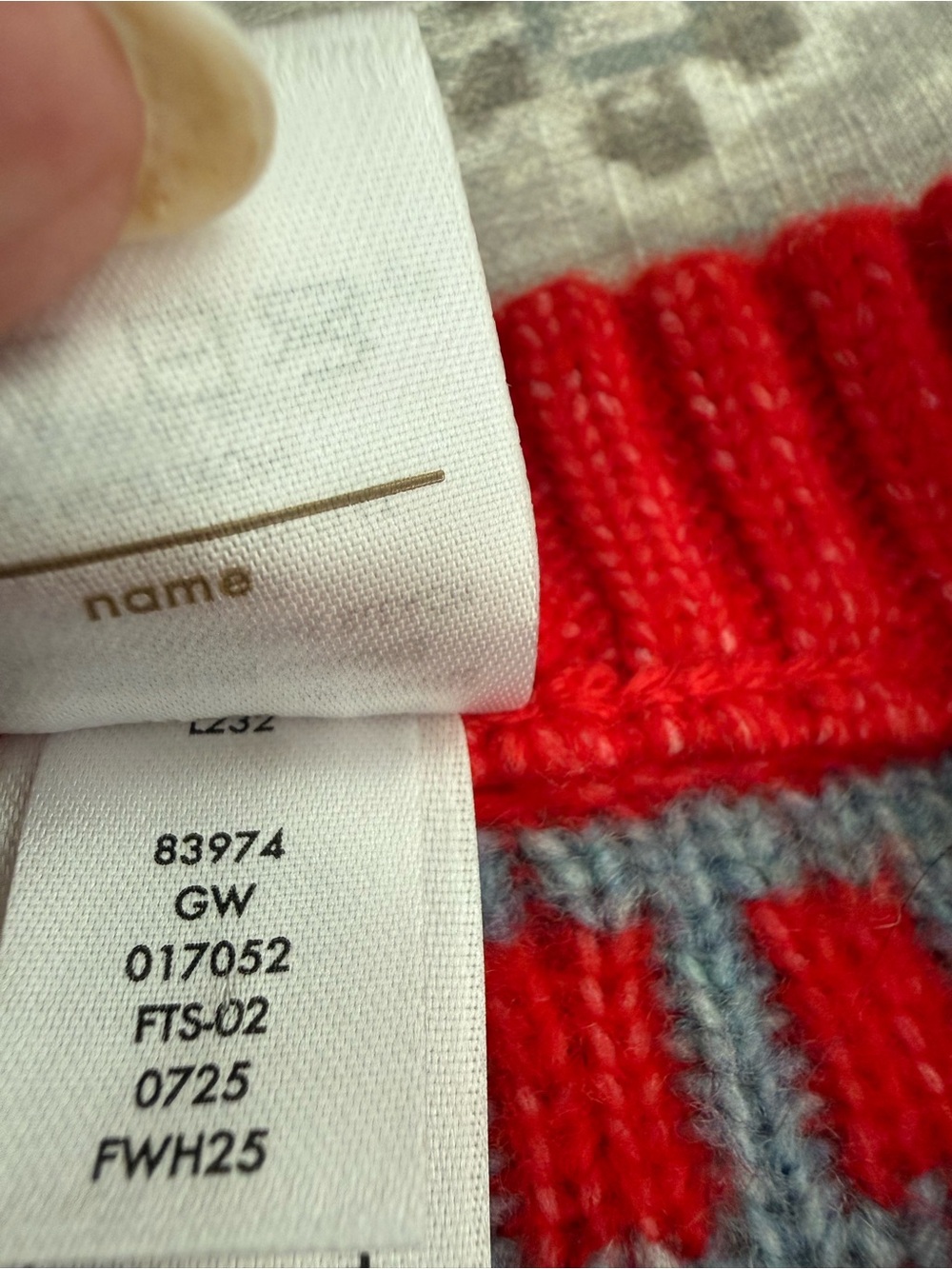 Hanna Andersson Women’s Red Holiday Fair Isle Sweater Size Large Wool Blend - Picture 4 of 5